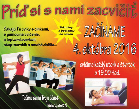 Príď si s nami zacvičiť! Príď si s nami zacvičiť!