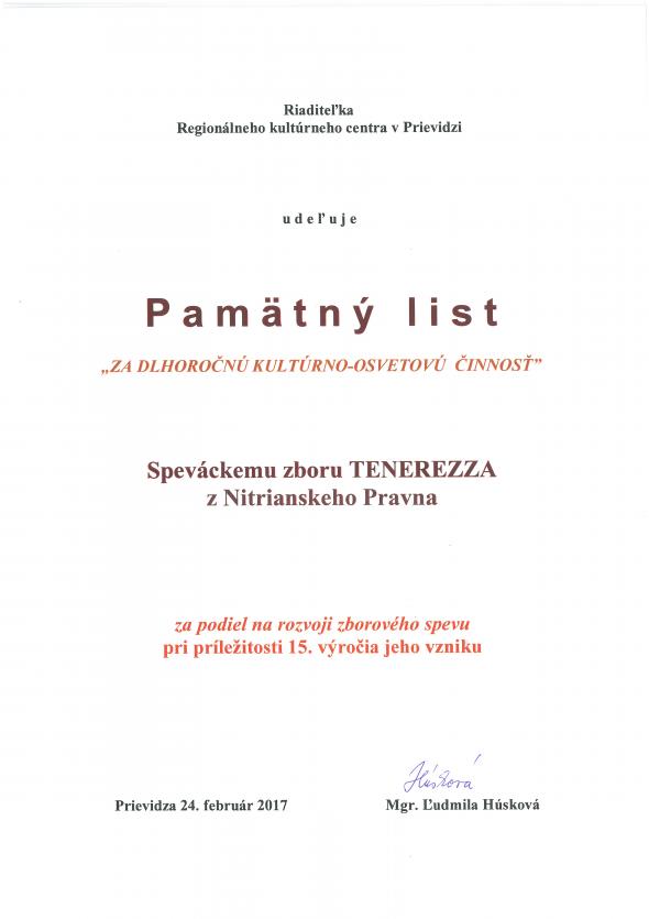 Pamätný list Pamätný list